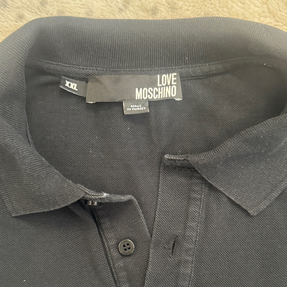 Love Moschino Black Polo with Red Logo - Picture 7 of 13
